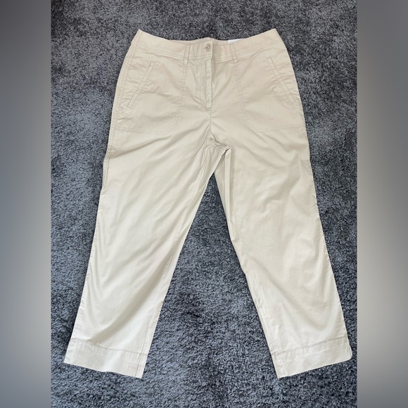 Chico’s secret stretch casual straight leg crop pants capri women’s size 6 - Picture 1 of 17